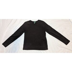 Lauren Ralph Lauren Women's Long Sleeve Brown Shirt Size Petite Medium
